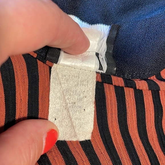 VTG Striped Jacket 10 90s Emo Dawn Joy 10 Rust Black Vertical Grunge Alt Goth - Picture 11 of 16